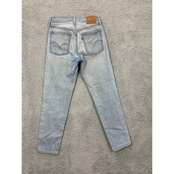 LEVI's W27 / 27 Hidden Button Fly Light Wash Denim Blue Jeans 5-Pocket Design - Picture 2 of 12